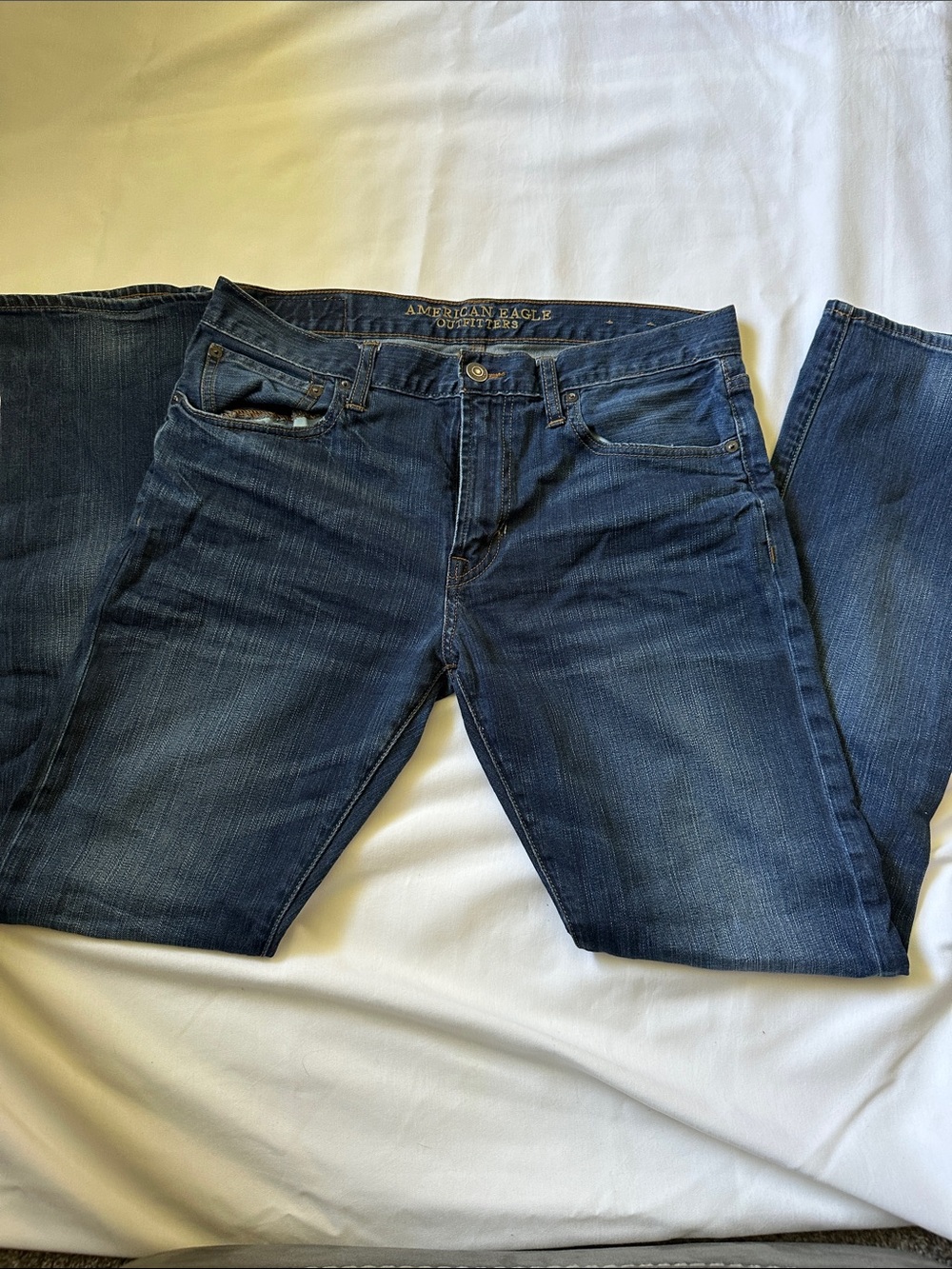 American Eagle Outfitters Men’s Dark Blue Slim Straight Jeans